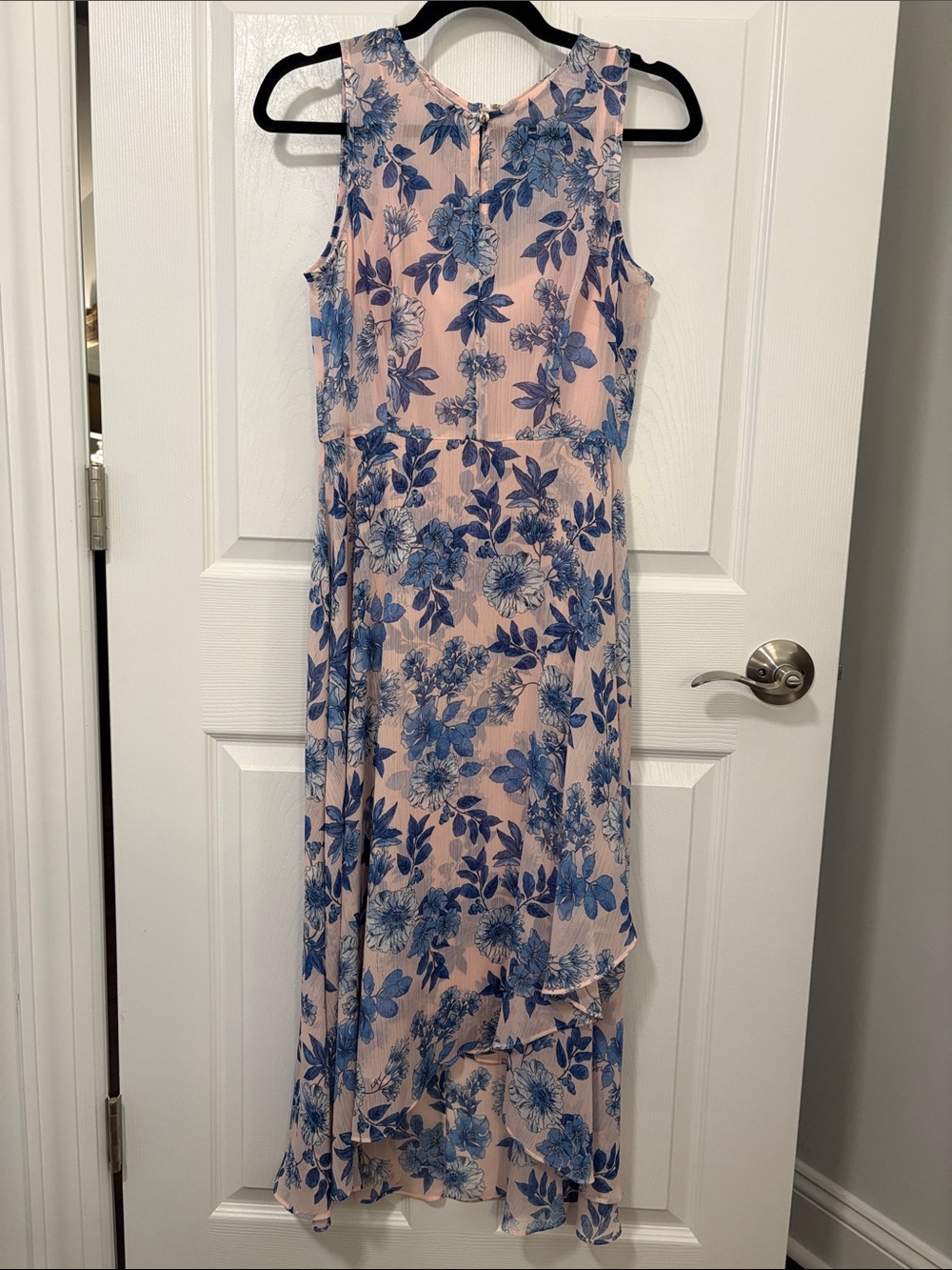 Tommy Hilfiger Pink Maxi Dress with Blue Floral Print